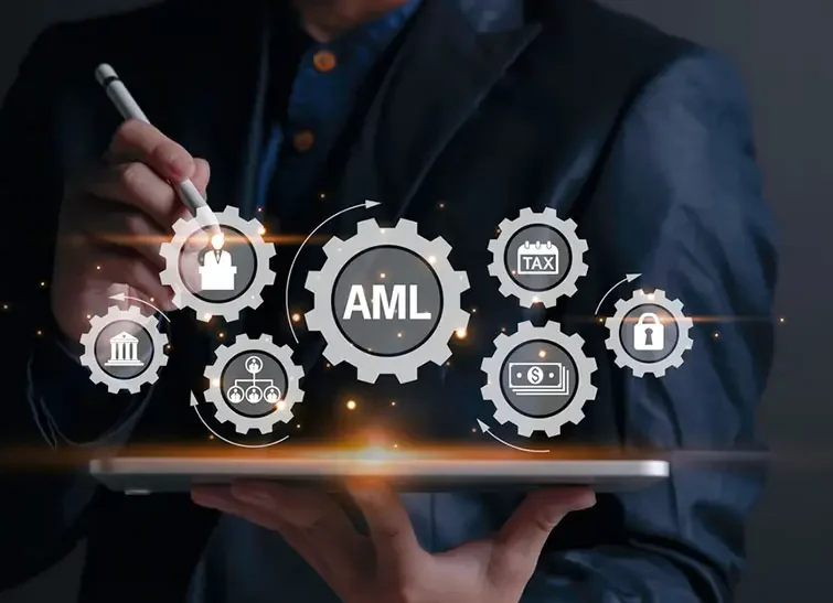Professional analyzing financial compliance and regulatory risk related to sanctions, AML, and CFT frameworks.